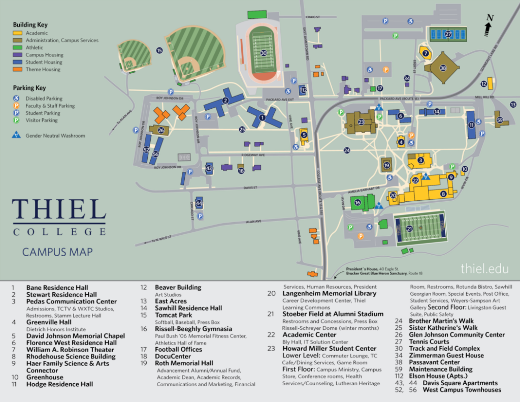 Thiel College Campus Map Buhl Regional Health Foundation